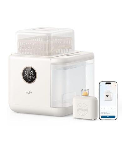 eufy Bottle Washer S1 Pro، منقي مياه مدمج، غسالة هيدروبلاست الكل في واحد ثلاثية الأبعاد، معقم بالبخار بدرجة حرارة 212 درجة فهرنهايت ومجفف سريع تمامًا، أكبر سعة 10 زجاجات، تحكم ذكي في التطبيقات، بدون استخدام اليدين in Kuwait