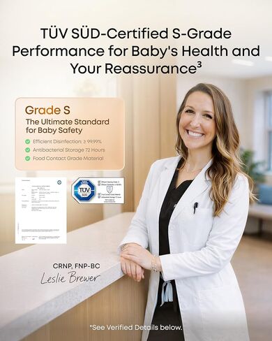 eufy Bottle Washer S1 Pro، منقي مياه مدمج، غسالة هيدروبلاست الكل في واحد ثلاثية الأبعاد، معقم بالبخار بدرجة حرارة 212 درجة فهرنهايت ومجفف سريع تمامًا، أكبر سعة 10 زجاجات، تحكم ذكي في التطبيقات، بدون استخدام اليدين in Kuwait