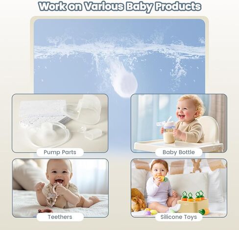 NCVI 150 PCS Detergent Washing Block Tablets, All-in-one Stain Removal, Sterilization and Deodorization Effect Compatible with NCVI/Momcozy/Baby Brezza/Grownsy Bottle Washer Machine Soap, Low-foaming in Kuwait
