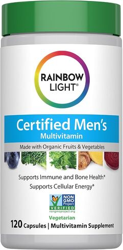 Rainbow Light Multivitamin for Men, Vitamin C, D & Zinc, Probiotics, Men's One Multivitamin Provides High Potency Immune Support, Non-GMO, Vegetarian, 90 Tablets in Saudi Arabia
