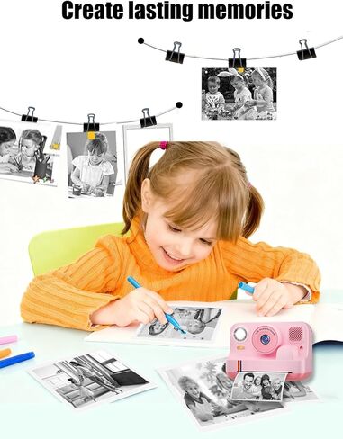 5 لفات من ورق إعادة تعبئة طباعة الكاميرا الفورية للأطفال من أجل Cowilax K12PRO، ورق طباعة حراري صديق للبيئة من UYRUREL لكاميرا الأطفال، طباعة فورية بدون مربيات. in Kuwait