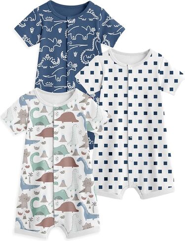 Yoofoss Baby Boy Romper 0-18 Months 100% Organic Cotton Newborn Summer Clothes Short Sleeve Baby Outfit Soft Breathbale in Saudi Arabia