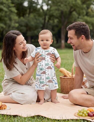 Yoofoss Baby Boy Romper 0-18 Months 100% Organic Cotton Newborn Summer Clothes Short Sleeve Baby Outfit Soft Breathbale in Saudi Arabia