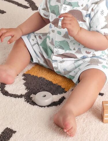 Yoofoss Baby Boy Romper 0-18 Months 100% Organic Cotton Newborn Summer Clothes Short Sleeve Baby Outfit Soft Breathbale in Saudi Arabia