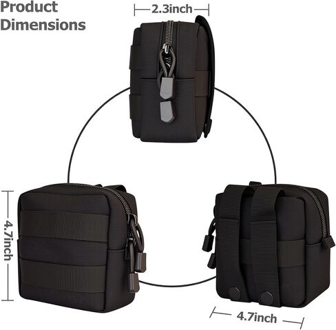 2 Pack Mini Tactical Molle Pouch, Mini Admin Compact Tool Utility Pouches, Small Admin Molle Pouches in Saudi Arabia