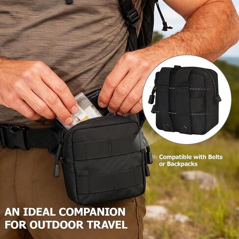 2 Pack Mini Tactical Molle Pouch, Mini Admin Compact Tool Utility Pouches, Small Admin Molle Pouches in Saudi Arabia