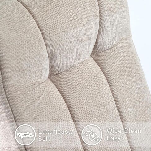 Glider Rocking Chair Nursery with Ottoman Smooth Rocking Motion, Easy to Assemble, Solid Hardwood Base Indoor Adult(Cream White) in Saudi Arabia
