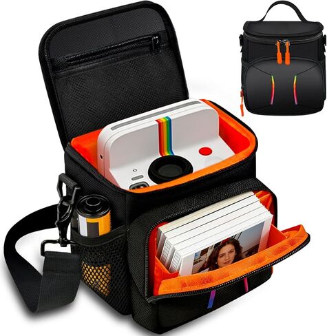Camera Sling Bag Compatible with Polaroid Now+ Generation 3rd/2nd/1st I-Type, Camera Carrying Bag Compatible with Polaroid Now Instant Camera,Camera Carrying Case with Adjustable Strap for Film,Photos in Kuwait