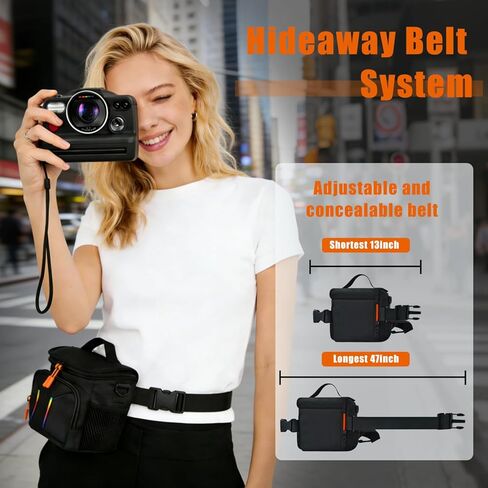 Camera Sling Bag Compatible with Polaroid Now+ Generation 3rd/2nd/1st I-Type, Camera Carrying Bag Compatible with Polaroid Now Instant Camera,Camera Carrying Case with Adjustable Strap for Film,Photos in Kuwait