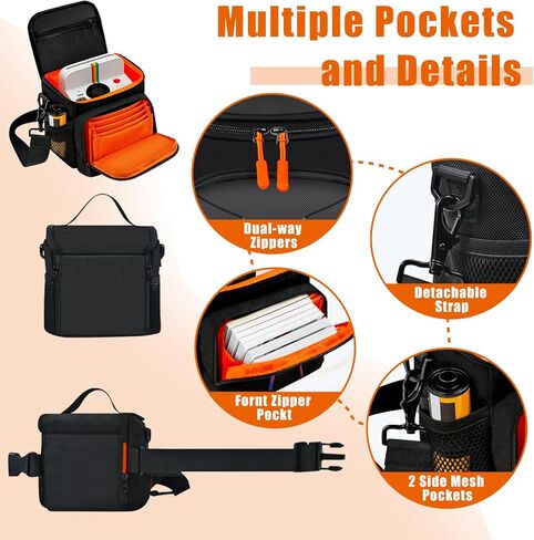 Camera Sling Bag Compatible with Polaroid Now+ Generation 3rd/2nd/1st I-Type, Camera Carrying Bag Compatible with Polaroid Now Instant Camera,Camera Carrying Case with Adjustable Strap for Film,Photos in Kuwait