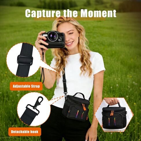 Camera Sling Bag Compatible with Polaroid Now+ Generation 3rd/2nd/1st I-Type, Camera Carrying Bag Compatible with Polaroid Now Instant Camera,Camera Carrying Case with Adjustable Strap for Film,Photos in Kuwait
