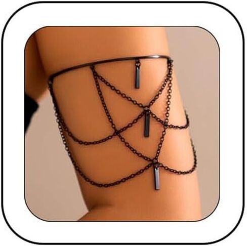 Bethynas Boho الجزء العلوي من شرابة الذراع الكفة الشرير الطبقات بار ستار قلادة الذراع سوار الروماني المفتوح شارة الصيف الشاطئ حزب الذراع مجوهرات للنساء والفتيات in Kuwait