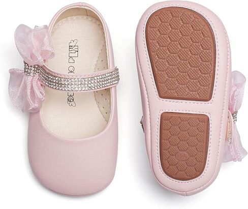 حذاء Kiderence للفتيات الصغيرات Prewalker Mary Jane Flats بعقدة على شكل فيونكة للأميرة (للرضع/الأطفال الصغار) in Kuwait