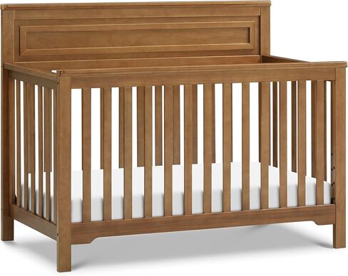 daVinci Autumn 4-in-1 Baby Crib Convertible to Toddler Bed, Daybed, Full-Size Bed - Easy Assembly - GREENGUARD Certified - 4 Adjustable Mattress Heights - Conversion Kit Sold Separately, Chestnut in Kuwait
