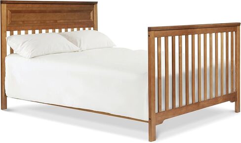 daVinci Autumn 4-in-1 Baby Crib Convertible to Toddler Bed, Daybed, Full-Size Bed - Easy Assembly - GREENGUARD Certified - 4 Adjustable Mattress Heights - Conversion Kit Sold Separately, Chestnut in Kuwait