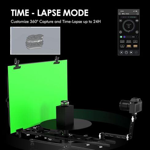 RAUBAY Motorized 360 Degree Spinner (Pro Version) Professional Photography Booth, Rotating Camera Slider, Stable Spinning Platform for Commercial Video, 3D Scanning, Time-Lapse Shooting - 360SP in Kuwait