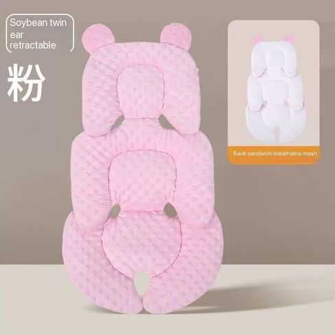 Child Carriage Pad，Universal Soft Baby Car Seat Insert Pad，Mesh Liner for Stroller ，Car Seat, High Chair, Bassinet(Randomly Gifted with a Drool Towel as a Gift for The Baby) (Pink) in Saudi Arabia
