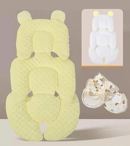 Child Carriage Pad，Universal Soft Baby Car Seat Insert Pad，Mesh Liner for Stroller ，Car Seat, High Chair, Bassinet(Randomly Gifted with a Drool Towel as a Gift for The Baby) (Pink) in Kuwait