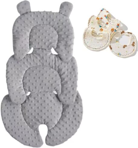 Child Carriage Pad，Universal Soft Baby Car Seat Insert Pad，Mesh Liner for Stroller ，Car Seat, High Chair, Bassinet(Randomly Gifted with a Drool Towel as a Gift for The Baby) (Pink) in Saudi Arabia