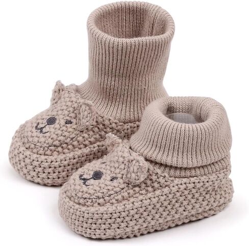 Newborn Baby Boys Girls Cozy Warm Booties Infant Cute Cartoon Knit Soft Socks Shoes for Baby Shower. in Saudi Arabia