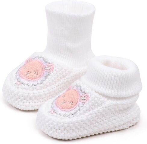 Newborn Baby Boys Girls Cozy Warm Booties Infant Cute Cartoon Knit Soft Socks Shoes for Baby Shower. in Saudi Arabia