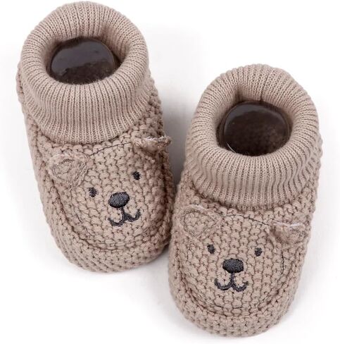 Newborn Baby Boys Girls Cozy Warm Booties Infant Cute Cartoon Knit Soft Socks Shoes for Baby Shower. in Saudi Arabia