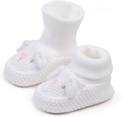 Newborn Baby Boys Girls Cozy Warm Booties Infant Cute Cartoon Knit Soft Socks Shoes for Baby Shower. in Saudi Arabia