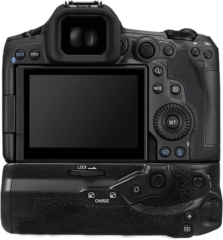 مقبض بطارية R5 Mark II يحل محل BG-R20، متوافق مع كاميرات Canon EOS R6 Mark III /R6 Mark II /R5 Mark II، يمكن أن يستوعب بطاريتين ليثيوم أيون LP-E6/N/NH قابلة لإعادة الشحن للتصوير طويل الأمد. in Kuwait