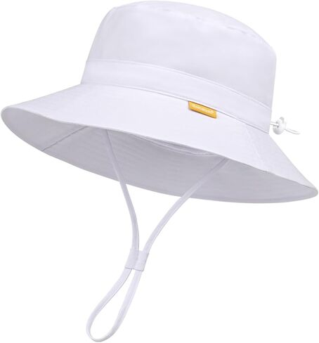 Baby Toddler Sun Hat,Boy Girl Summer UPF 50+ Foldable Beach Bucket Hat,Sun Hat for Kids Child in Kuwait