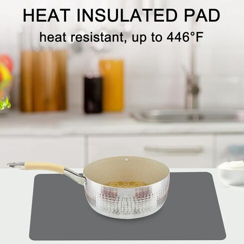 Extra Large Silicone Table Mat, Genuine Food-Grade Silicone Mat for Crafts Kids Dinner Placemat Desk Countertop Waterproof Protector Heat Insulation Kitchen Pastry Rolling Dough Pad (Dark Gray) in Kuwait
