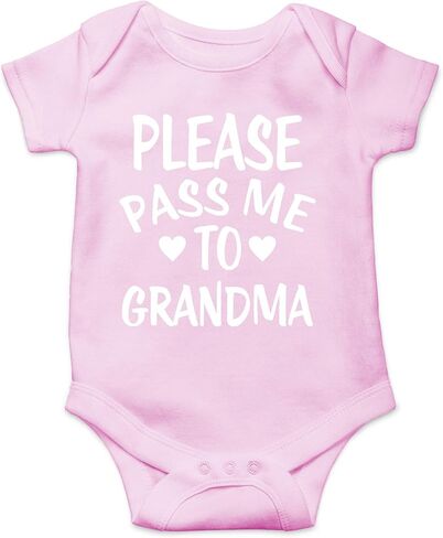 CBTwear Please Pass Me To Grandma Baby Bodysuit Funny Infant Outfit Cute Newborn Clothes Unisex Romper in Saudi Arabia
