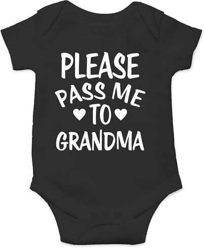 CBTwear Please Pass Me To Grandma Baby Bodysuit Funny Infant Outfit Cute Newborn Clothes Unisex Romper in Saudi Arabia