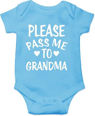 CBTwear Please Pass Me To Grandma Baby Bodysuit Funny Infant Outfit Cute Newborn Clothes Unisex Romper in Saudi Arabia