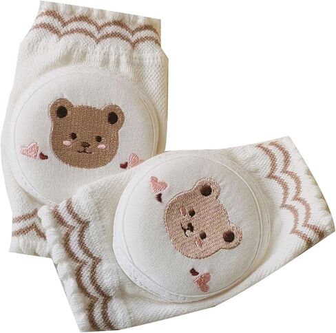 Fafeicy Baby Knee Pads Premium Cotton Soft Comfortable Infant Knee Protector for Crawling Toddling Boys Girls (Bear) in Kuwait