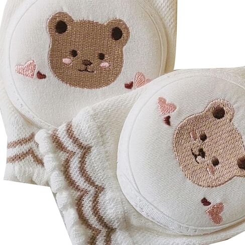 Fafeicy Baby Knee Pads Premium Cotton Soft Comfortable Infant Knee Protector for Crawling Toddling Boys Girls (Bear) in Kuwait