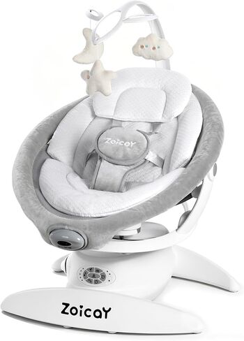 Baby Swing, 3-in-1 Baby Swings for Infants with Motion Detection & Vibration Soother, 360° Rotating Electric Baby Swings with 5 Speeds & 3 Swing Modes, Infant Swing for Baby with 12 Preset Melodies in Kuwait