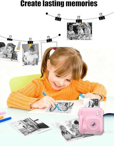 5 لفات من ورق إعادة تعبئة طباعة الكاميرا الفورية للأطفال لـ Zostuic DC506، ورق طباعة حراري صديق للبيئة من UYRUREL لكاميرا الأطفال، طباعة فورية بدون انحشار. in Kuwait