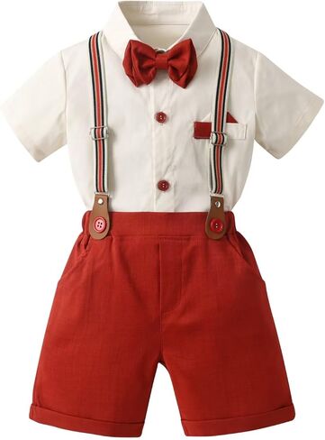 Tiepant Baby Boy Gentleman Outfit Suit Tuxedo Clothing Set 1-6T in Kuwait