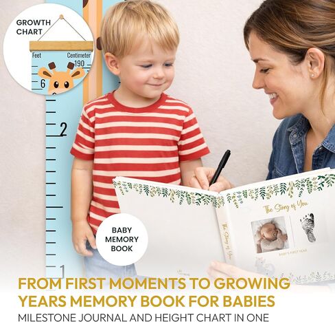 كتاب ذاكرة الأطفال Keepsake للأولاد والبنات - مجلة كتاب الطفل لأول 5 سنوات مع ألبوم صور - مجموعة سجل القصاصات للمعالم الرئيسية، هدايا محايدة للجنسين in Kuwait