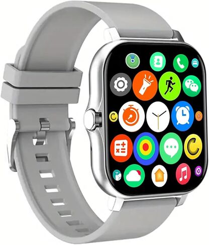 Smart Watch, 1.83" Upgraded Full Touchscreen Smart Watch for Android iPhones with Heart Rate Blood Pressure Monitor, Multiple Sports Fitness Tracker with Smart Watches for Women Men (Black) in Saudi Arabia