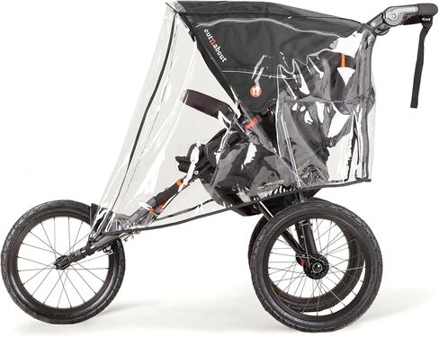 Out’n’About Nipper Sport Jogging Stroller | Lightweight All-Terrain 3-Wheel Stroller | Rain Cover Included | 16" Air-Filled Tires, Suspension, Handlebar Brake | Newborn to 4 Years | Summit Black in Kuwait