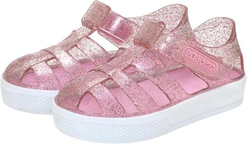 Robeez Toddler Boys and Girls Jelly Summer Sandals, Waterproof Slip Resistant Closed Toe Water Shoes with Easy On Closure in Saudi Arabia