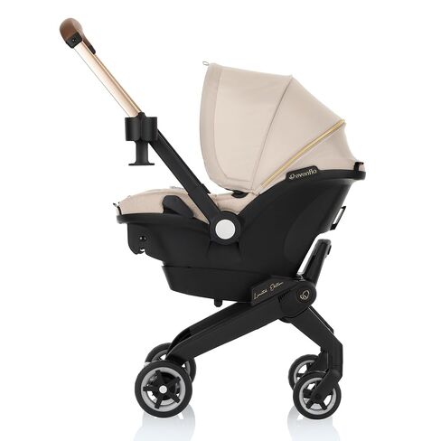 Evenflo Shyft DualRide Infant Car Seat Stroller Combo with Green & Gentle Fabric (Champagne) in Kuwait