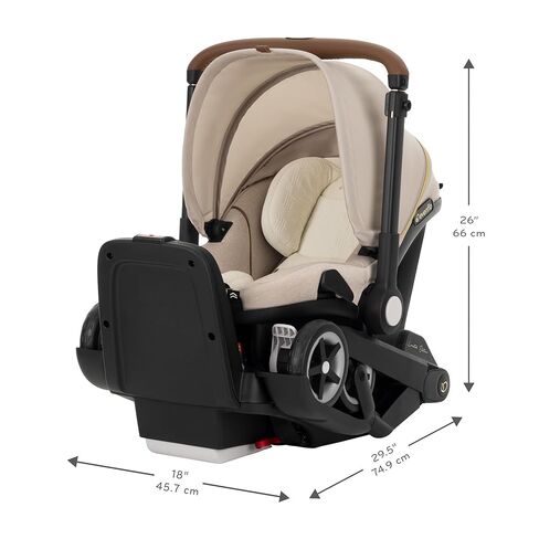 Evenflo Shyft DualRide Infant Car Seat Stroller Combo with Green & Gentle Fabric (Champagne) in Kuwait