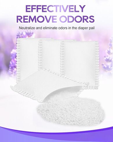 3.5" Diaper Pail Deodorizer Lavender Scented Odor Absorber Compatible with Munchkin Arm and Hammer Puck Baking Soda Cartridge Diaper Pail, 14 Pack in Saudi Arabia