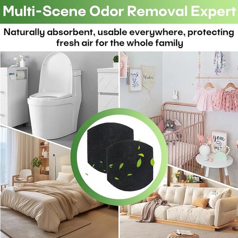 16 Pack Baby Diaper Pail Deodorizer Refills Compatible with Ubbi Steel Diaper Pail, Activated Charcoal Odor Absorber Filters, Odor Absorbing & Odor Eliminating, No Smell in Kuwait