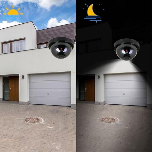 محاكاة كاميرا وهمية، قبة CCTV للمراقبة الأمنية، داخلي وخارجي مع ضوء LED لمحاكاة الأمان in Kuwait