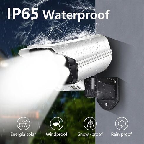 New Solar Wall lamp 77 LED Sensor Security Simulation Camera IP65 Waterproof Light with Three Modes Suitable for Courtyard Lamp in Kuwait