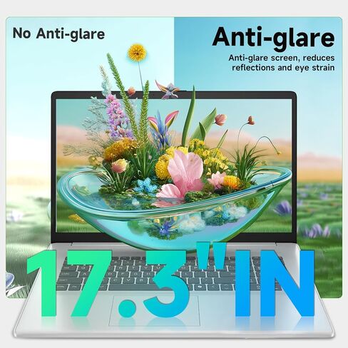 كمبيوتر محمول HP 17 للأعمال والدراسة، معالج Intel 8-Core i3، شاشة 17.3 بوصة مضادة للتوهج، ذاكرة الوصول العشوائي 16 جيجابايت، 512 جيجابايت SSD، Windows 11 Pro، AI Copilot، لوحة مفاتيح رقمية، ما يصل إلى 9 ساعات، مجموعة شحن سريع in Kuwait