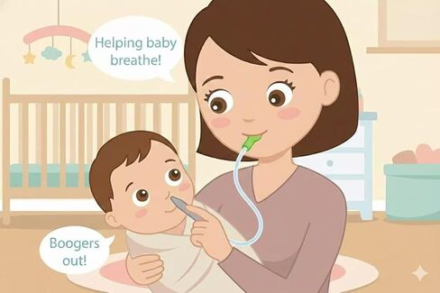 Nasal Aspirator for Baby with 20 Hygiene Filters Nose Sucker, Reusable Infant Nose Cleaner, Easy to Use and Clean, Custom-Sized for Newborns Nasal -Portable for Both Travel and Home Use-Purple in Kuwait